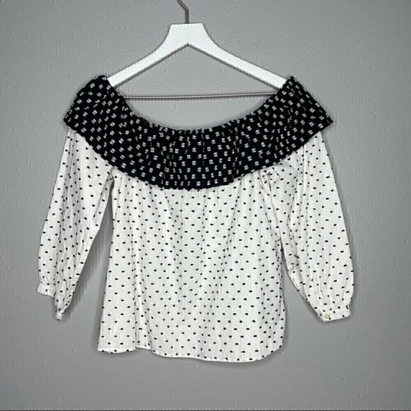 LOFT Embroidered Off The Shoulder Top - Picture 1 of 2